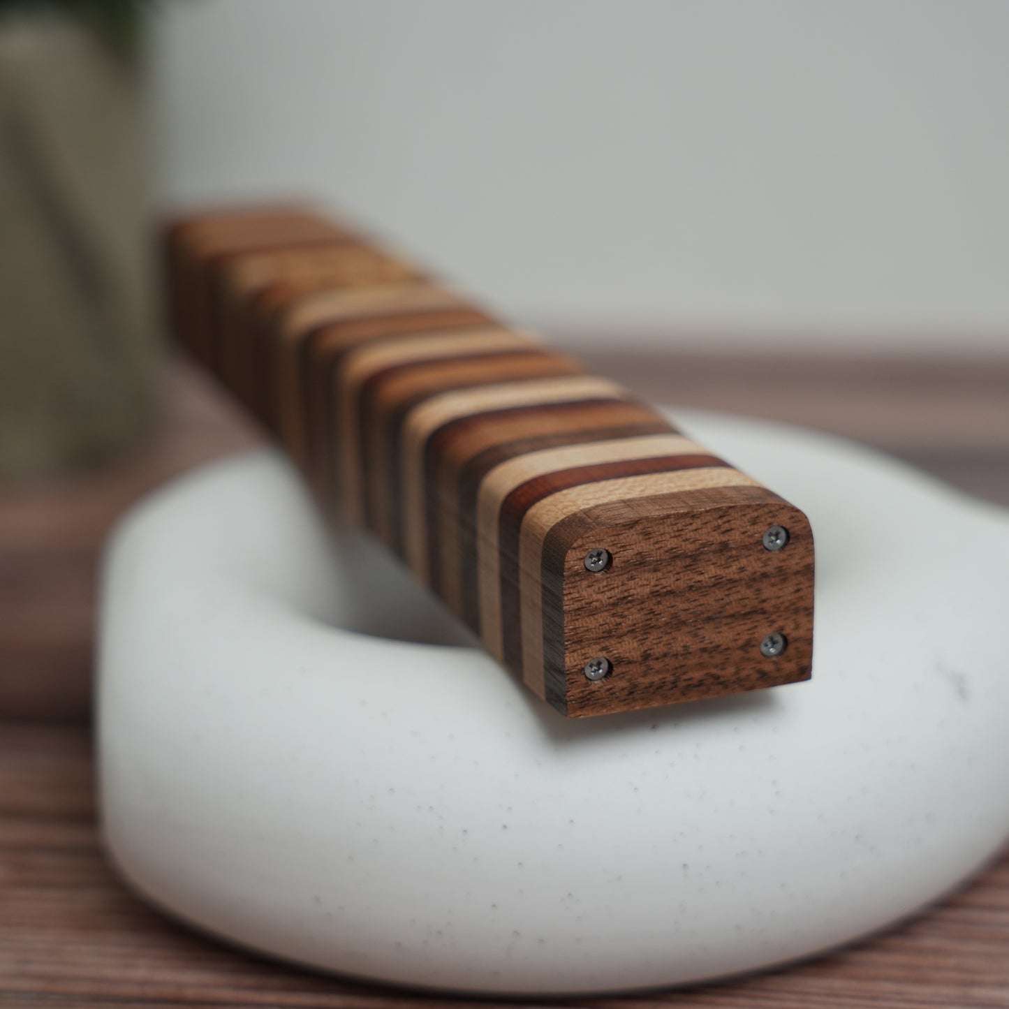 Four Pillars Wooden Mezuzah Case