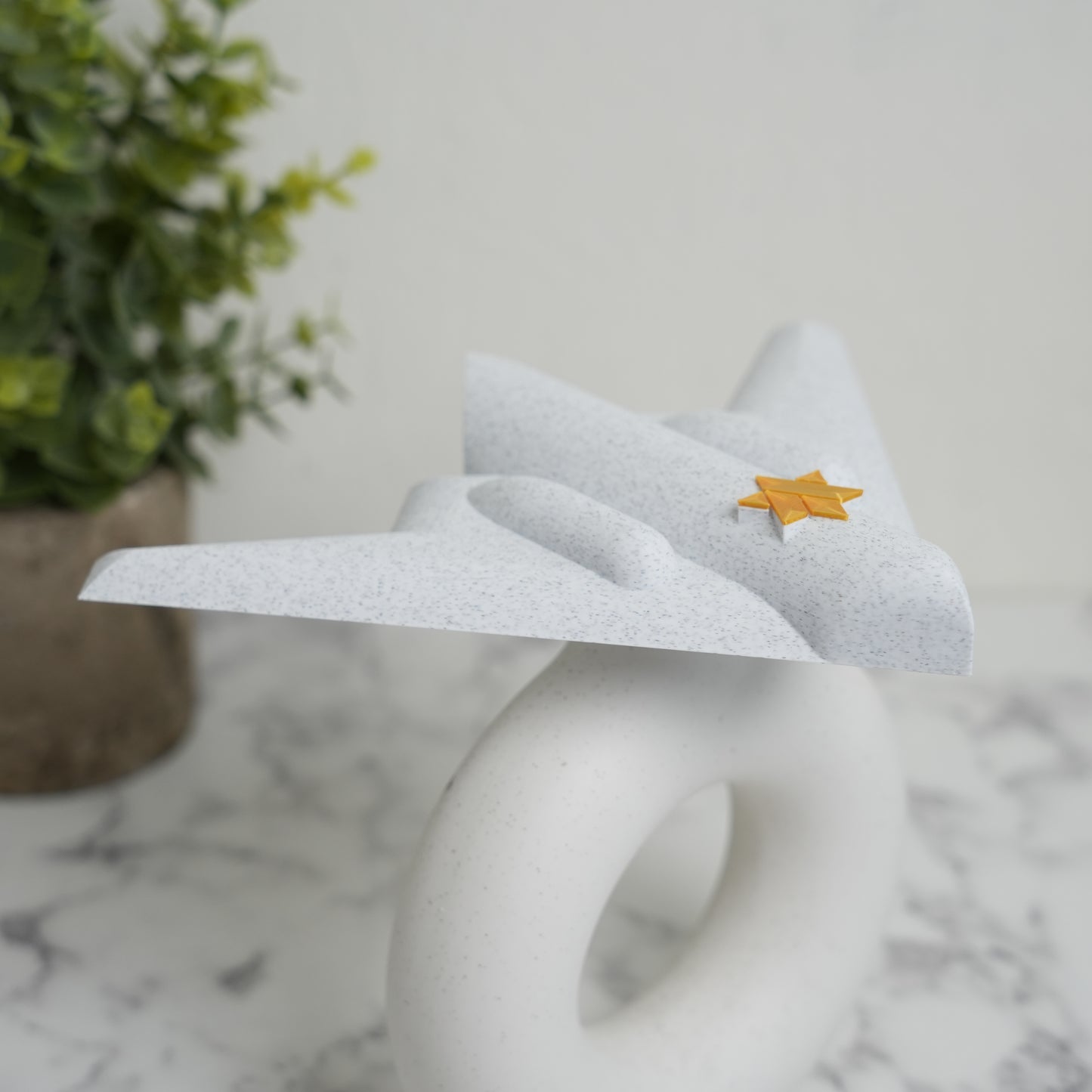 The B2-zah Mezuzah Case (Hybrid Star-of-David Shin)