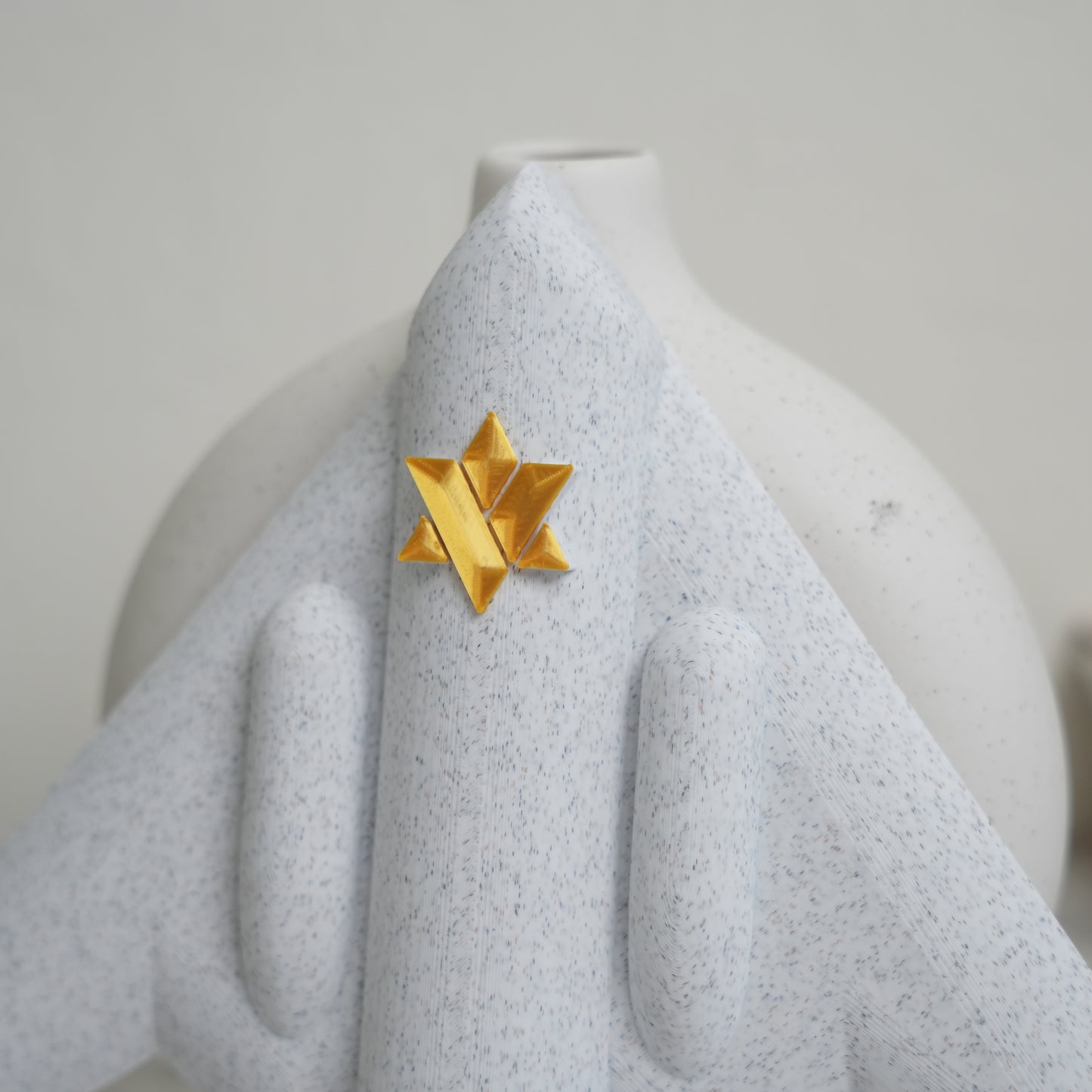 The B2-zah Mezuzah Case (Hybrid Star-of-David Shin)