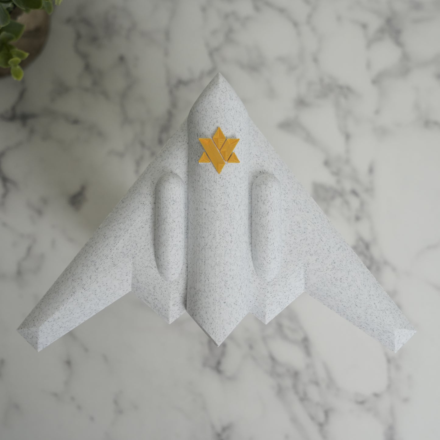 The B2-zah Mezuzah Case (Hybrid Star-of-David Shin)