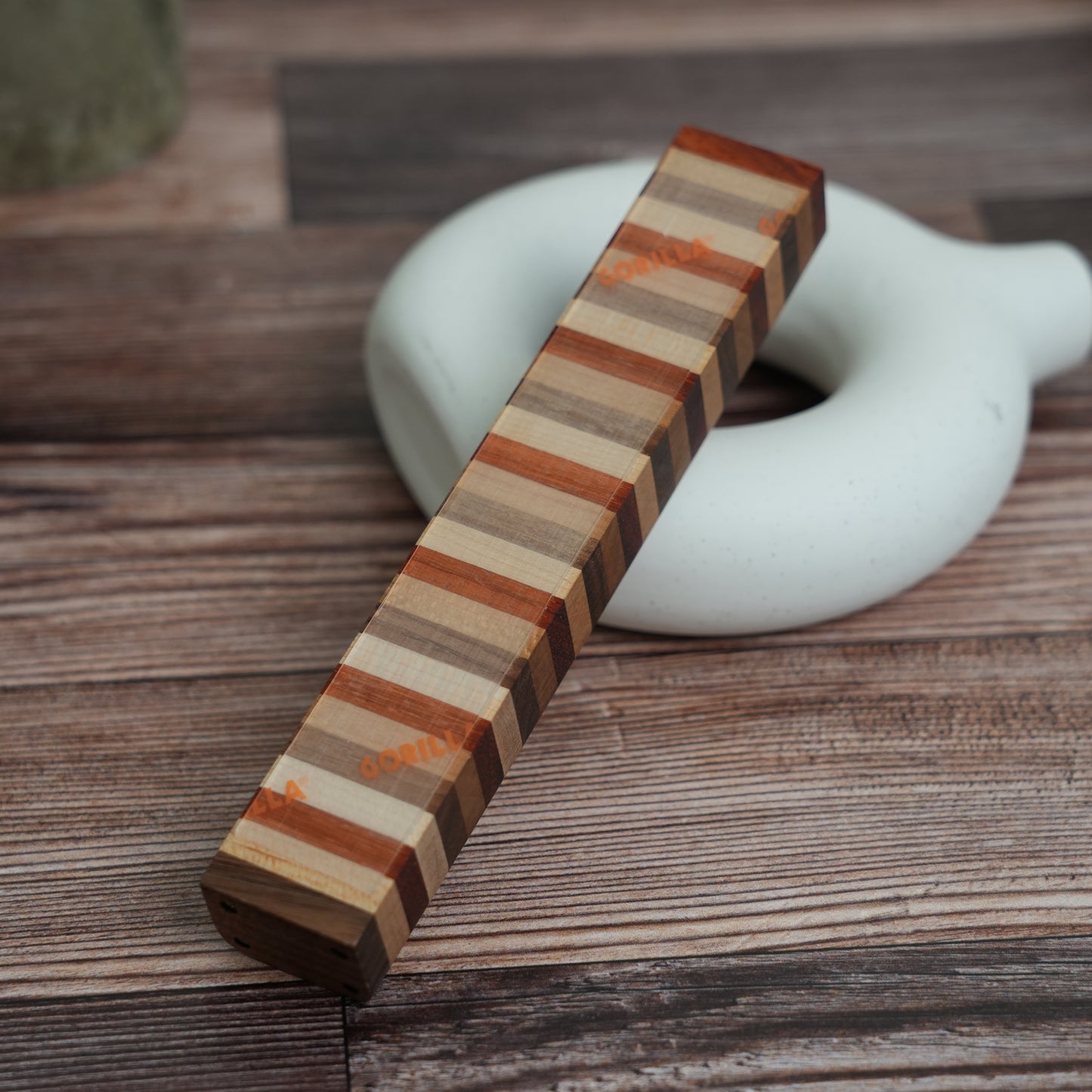 Four Pillars Wooden Mezuzah Case