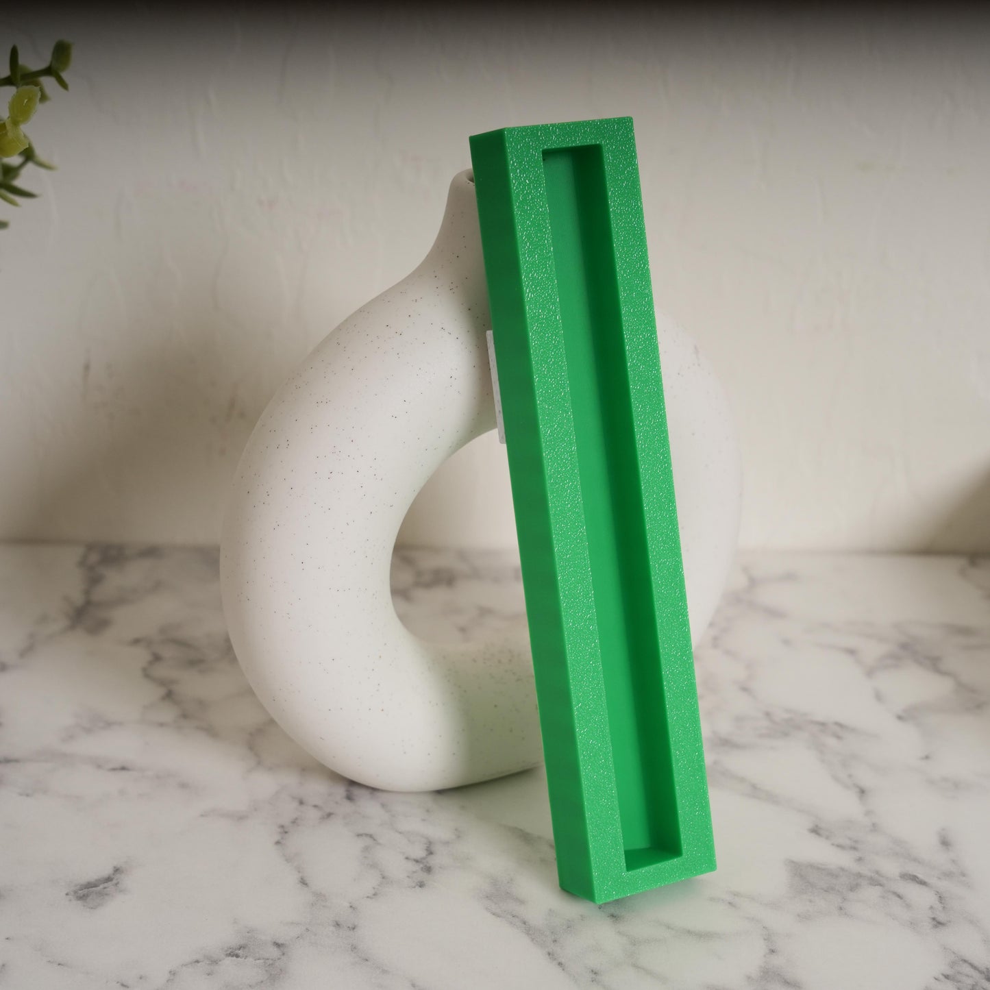 Lego Style Mezuzah Case Green Gold Shin