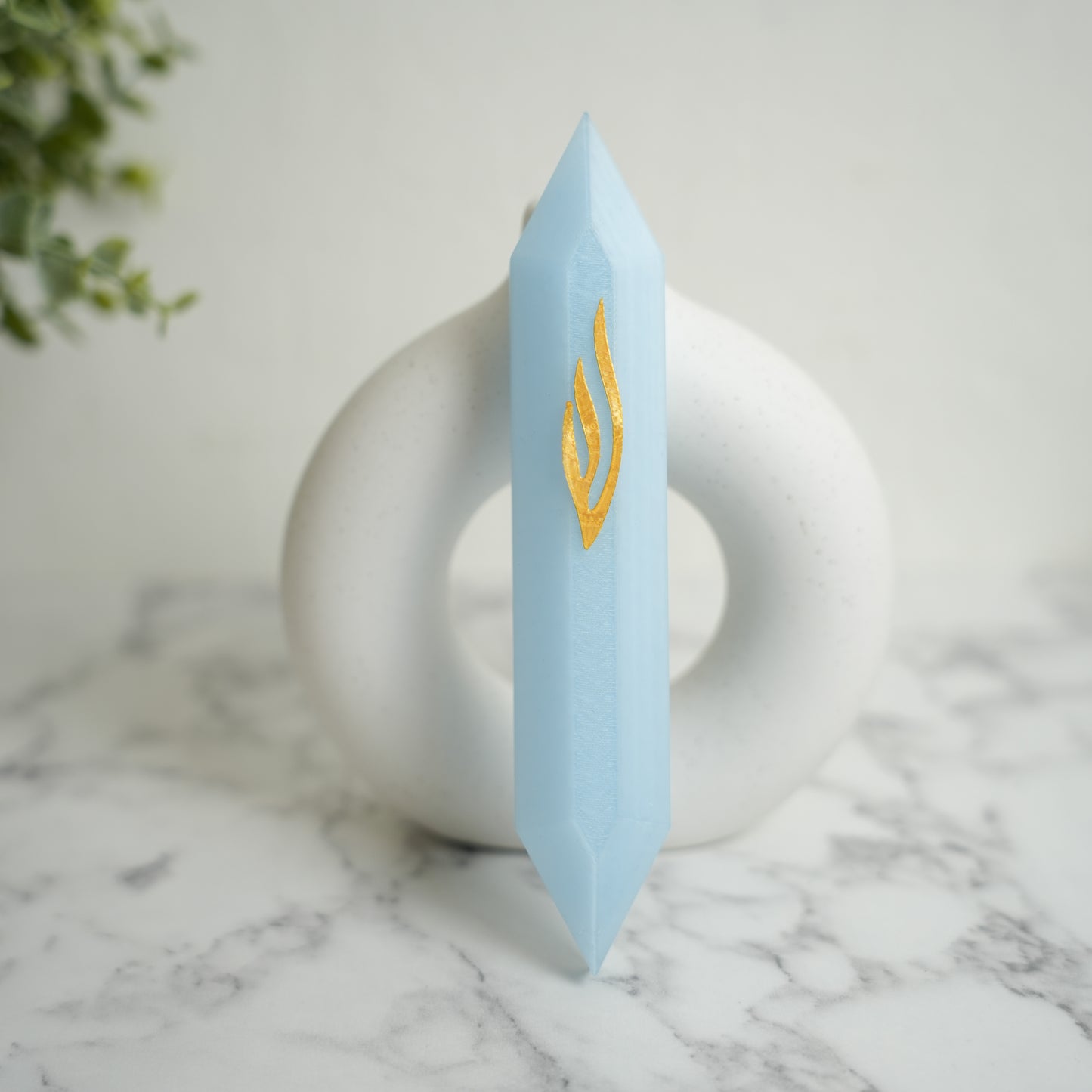 Crystal Mezuzah Case (Light Blue)