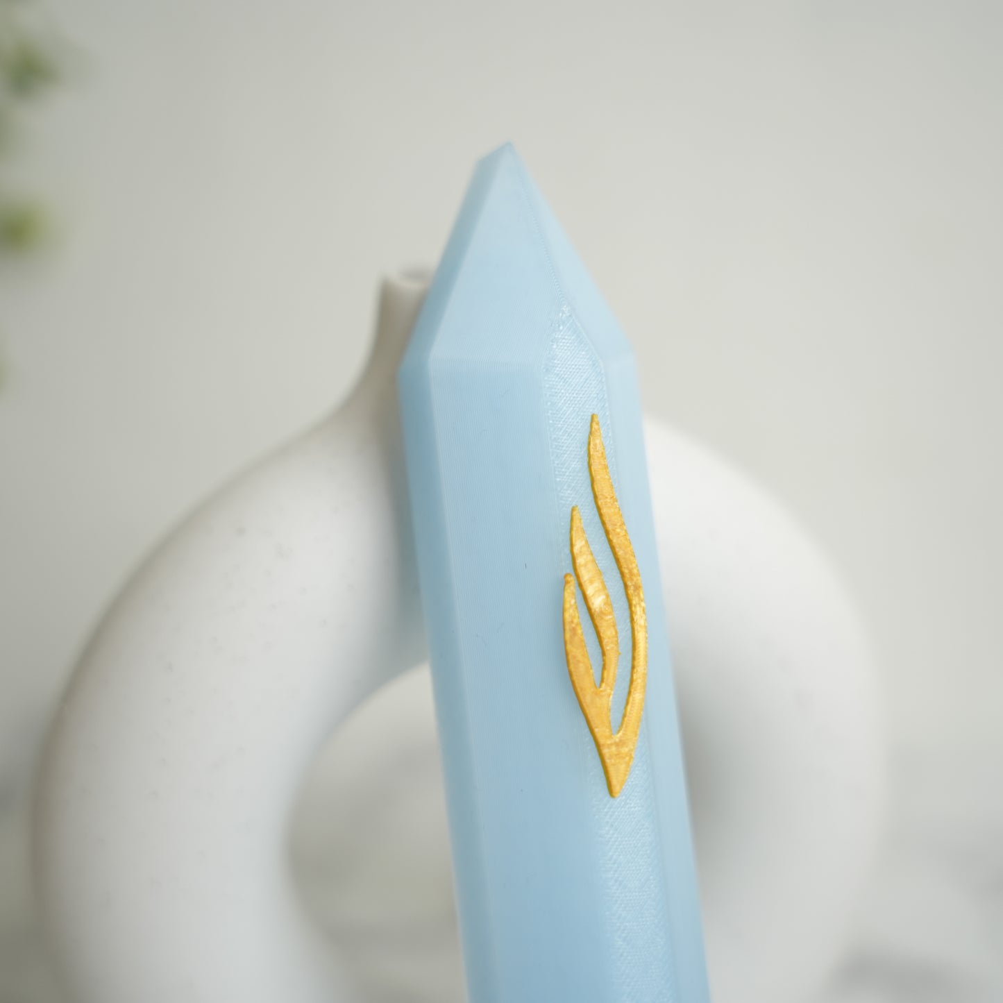 Crystal Mezuzah Case (Light Blue)