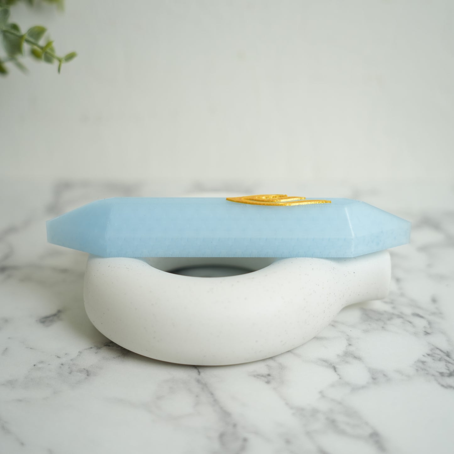 Crystal Mezuzah Case (Light Blue)