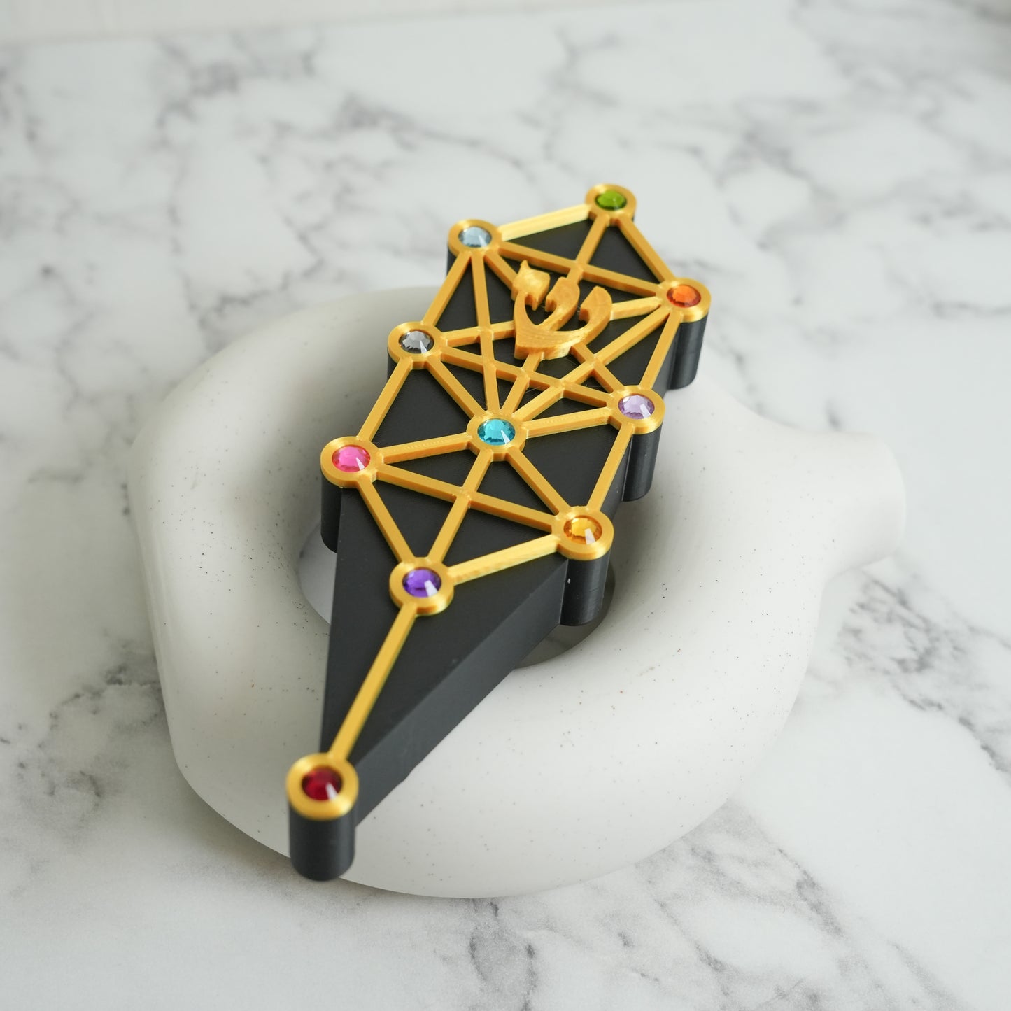 Tree of Life 10 Sefirot Mezuzah Case (Black)