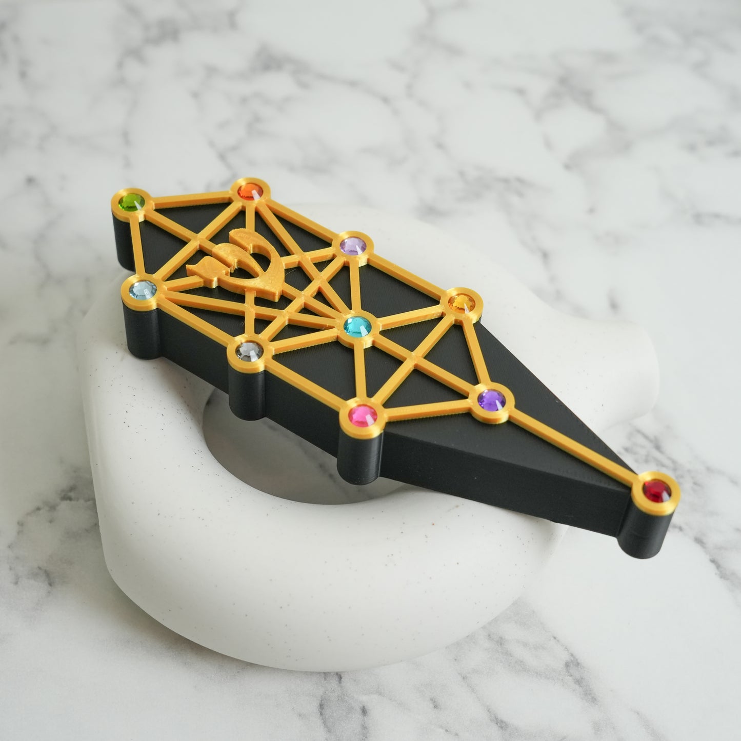 Tree of Life 10 Sefirot Mezuzah Case (Black)