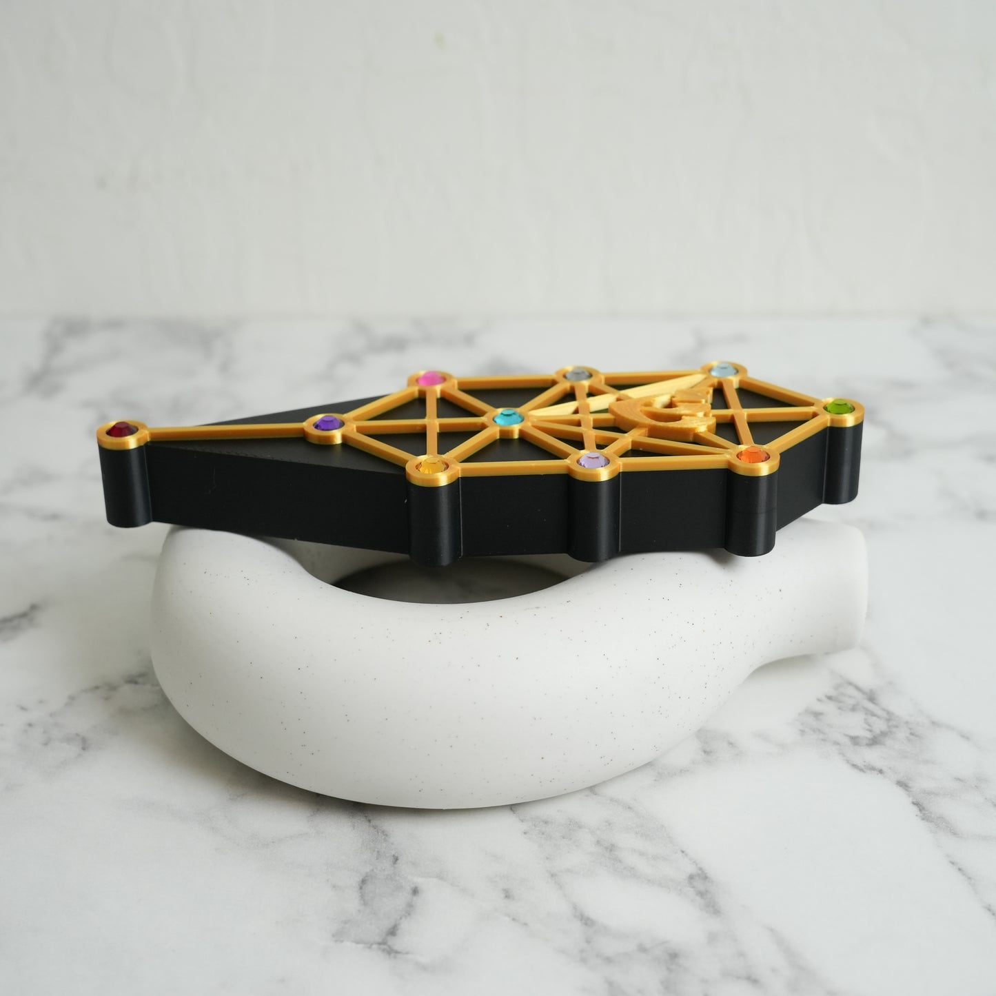 Tree of Life 10 Sefirot Mezuzah Case (Black)