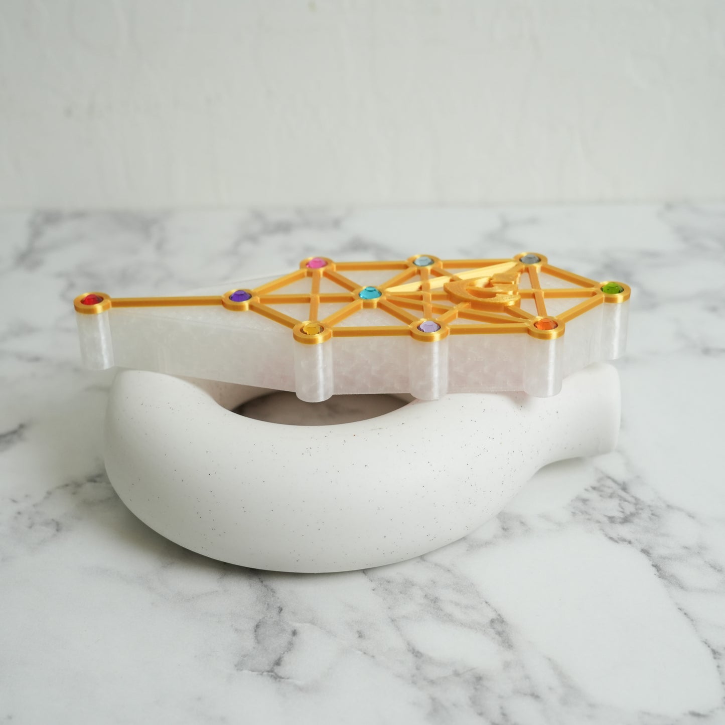 Tree of Life 10 Sefirot Mezuzah Case (Clear)