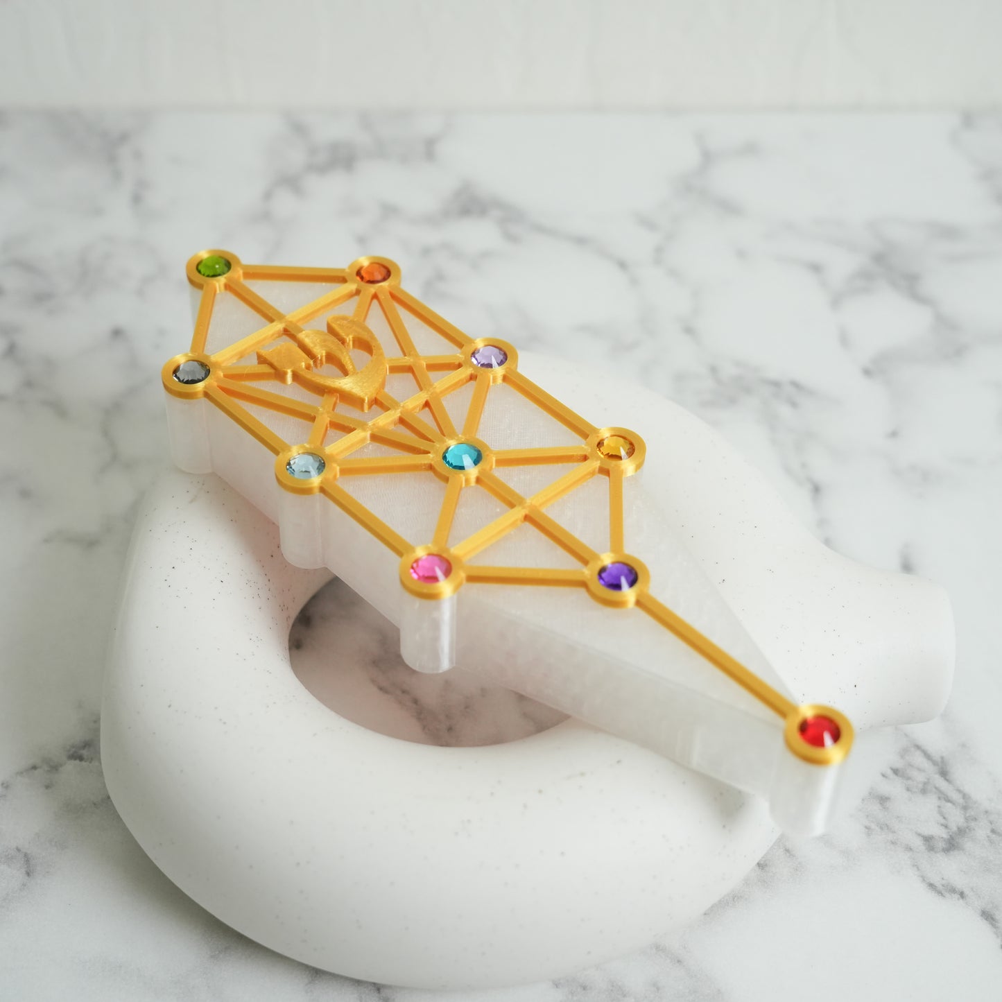 Tree of Life 10 Sefirot Mezuzah Case (Clear)