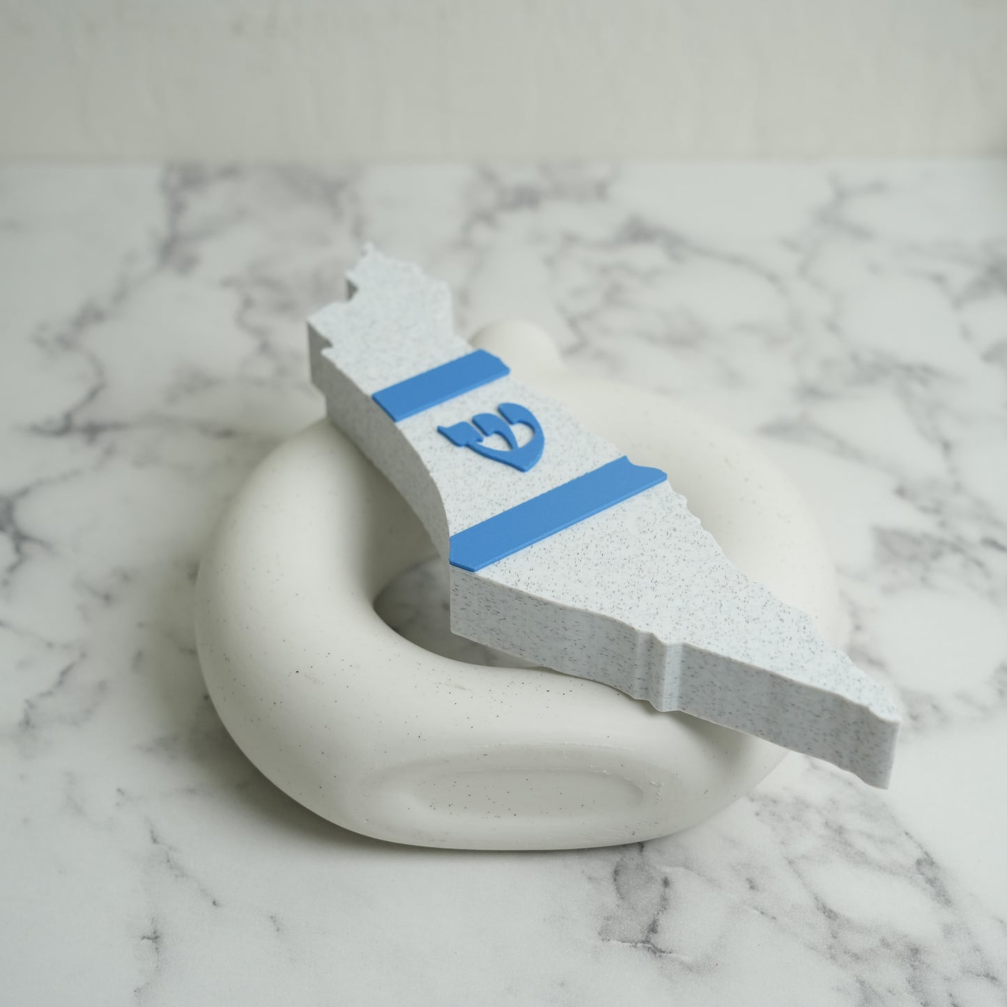 Map of Israel Mezuzah Case (Blue)