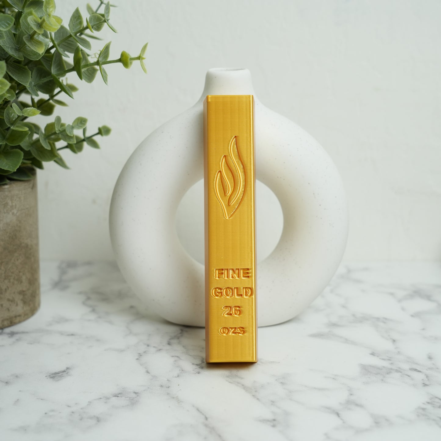 Gold Bar Mezuzah Case