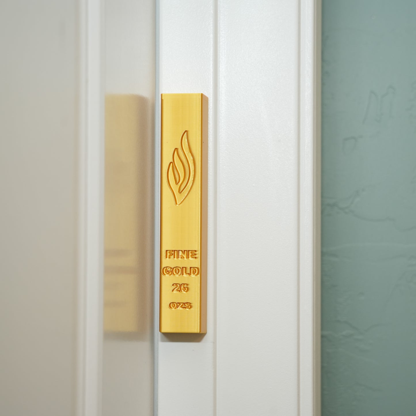 Gold Bar Mezuzah Case